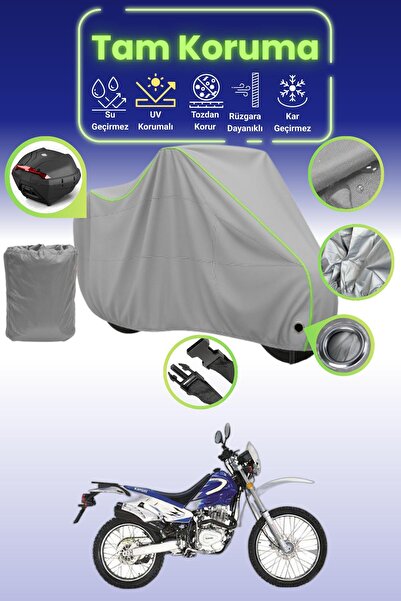 Dokaca Neo غطاء دراجة نارية رمادي نيون قماش مجدّل متوافق مع كانوني تشيتا 125