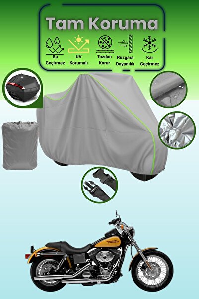 Dokaca Neo حقيبة خلفية باللون الرمادي النيون قماش مجدّل متوافقة مع هارلي ديفي...