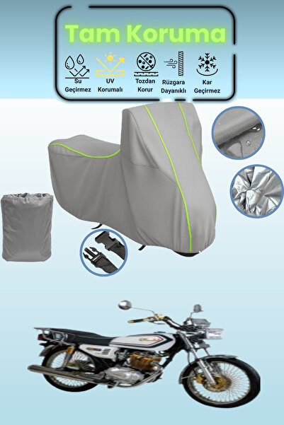 Dokaca Neo غطاء دراجة نارية رمادي نيون قماش مجدّل كوبا تشيتا 125 متوافق، غطاء...