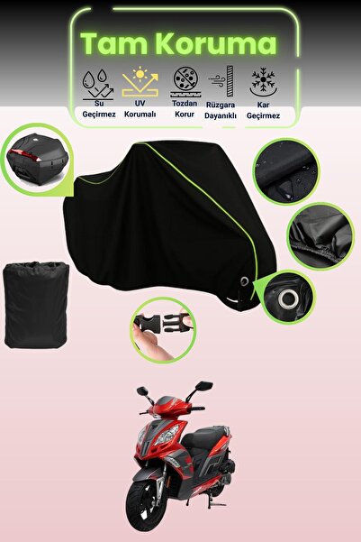 Dokaca Neo قماش دراجة نارية متوافق مع قفل قماش مجدّل وحقيبة خلفية باللون الأس...