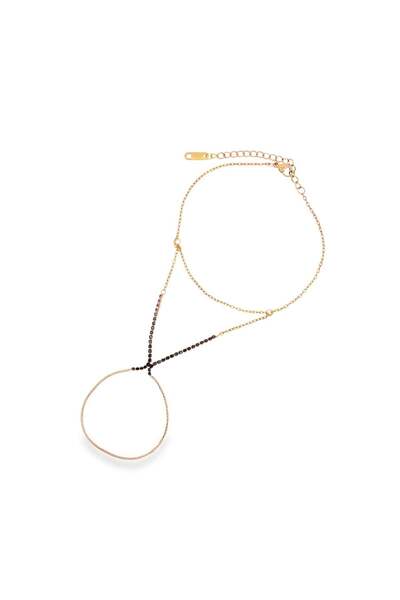 Bijuteria SORELLY Brățară dublă Cleopatra placată cu aur de 14k cu pietre negre