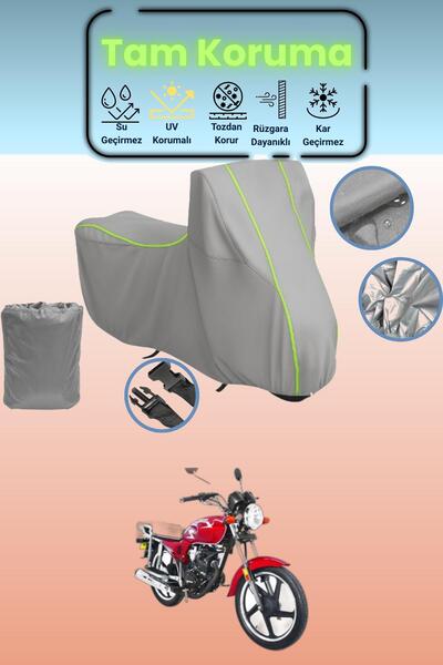 Dokaca Neo غطاء دراجة نارية رمادي نيون قماش مجدّل يوكي YK 100-2A متوافق مع أب...