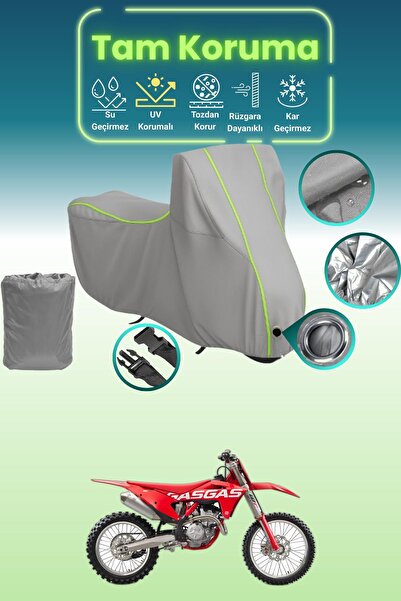 Dokaca Neo غطاء محرك متوافق مع غاز غاز MC 250 F باللون الرمادي النيون قماش مج...