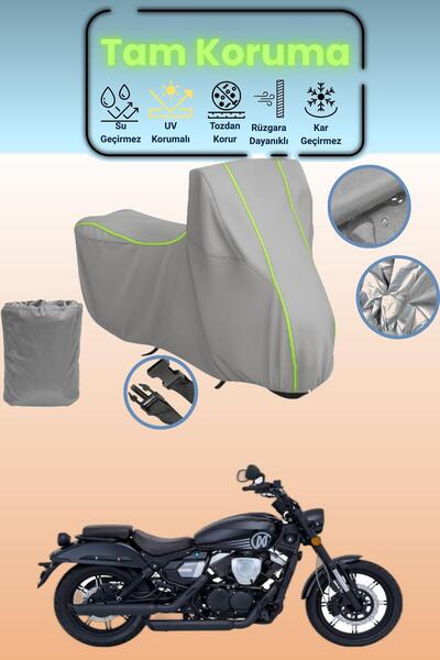 Dokaca Neo غطاء دراجة نارية رمادي نيون قماش مجدّل مونديال 250 نيفادا متوافق، ...