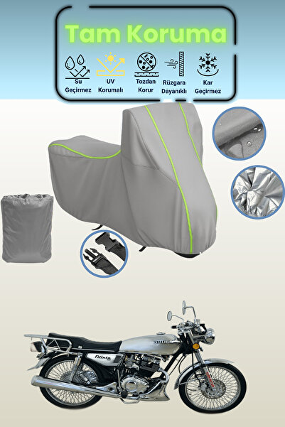 Dokaca Neo غطاء دراجة نارية رمادي نيون قماش مجدّل كوبا فيلينتا 200 متوافق، غط...