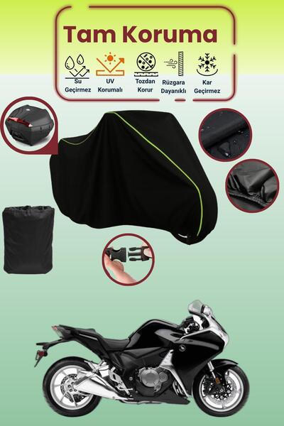 Dokaca Neo Black Neon Corded Fabric Tail Bag Compatible Honda Vfr 1200 F Comp...