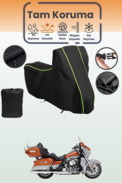 Dokaca Neo لافتة دراجة نارية سوداء نيون قماش مجدّل من نوع هارلي ديفيدسون FLHT...