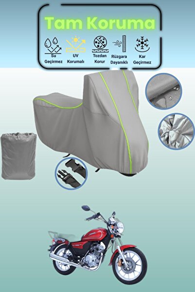 Dokaca Neo غطاء دراجة نارية رمادي نيون قماش مجدّل كانوني بورا 125 متوافق، غطا...