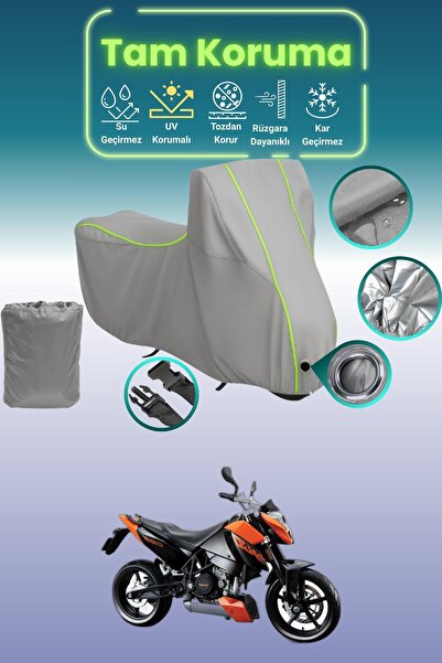 Dokaca Neo غطاء محرك متوافق مع KTM 690 Duke باللون الرمادي النيون قماش مجدّل،...