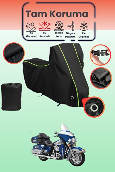 Dokaca Neo غطاء محرك أسود نيون قماش مجدّل متوافق مع هارلي ديفيدسون ألترا كلاس...