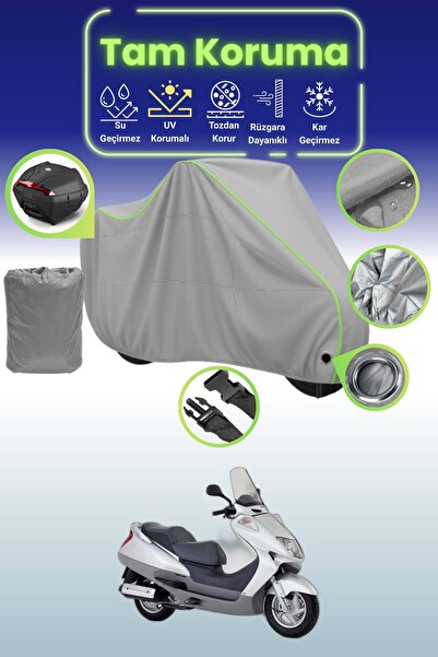 Dokaca Neo حقيبة خلفية وقفل رمادي نيون قماش مجدّل متوافقة مع هوندا FES 250 فو...