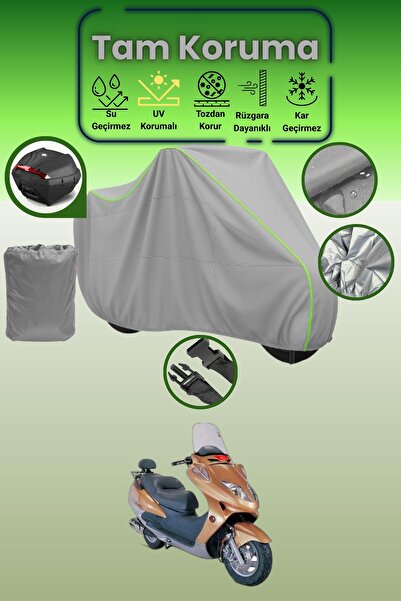 Dokaca Neo غطاء خلفي رمادي نيون قماش مجدّل متوافق مع ستاند موتور تايجر 150، غ...