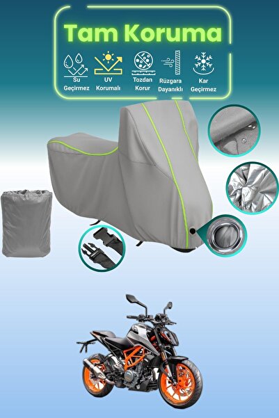 Dokaca Neo غطاء محرك متوافق مع KTM 390 Duke باللون الرمادي النيون قماش مجدّل،...