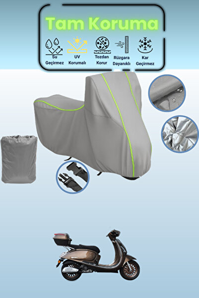 Dokaca Neo غطاء دراجة نارية رمادي نيون قماش مجدّل يوكي مارجريتا 50 متوافق، غط...
