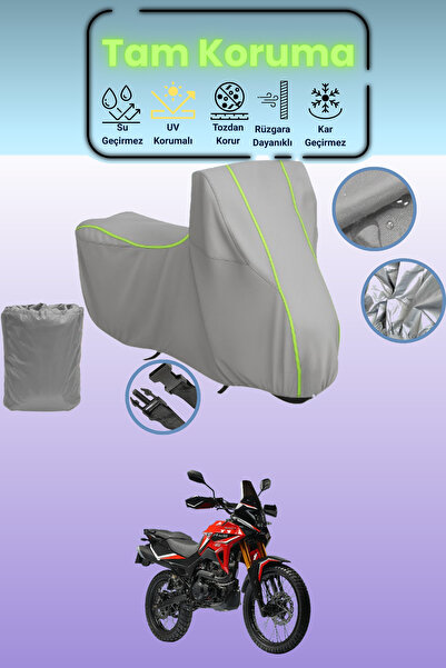 Dokaca Neo غطاء دراجة نارية رمادي نيون قماش مجدّل موتولوكس كورتادو 200 متوافق...