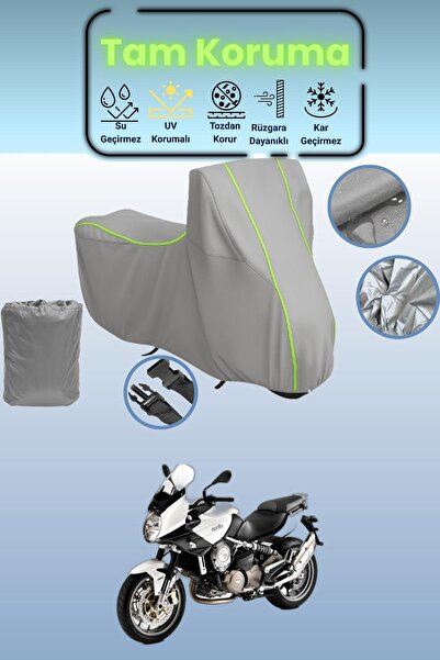 Dokaca Neo غطاء دراجة نارية رمادي نيون قماش مجدّل أبريليا مانا 850 جي تي متوا...
