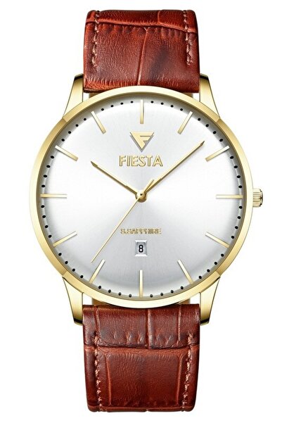 Fiesta ساعة يد رجالية F24087M بحزام جلدي