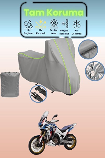 Dokaca Neo غطاء دراجة نارية رمادي نيون قماش مجدّل هوندا CRF1100L أفريكا توين ...