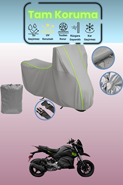 Dokaca Neo غطاء دراجة نارية رمادي نيون قماش مجدّل يوكي هامر 50 متوافق، غطاء و...