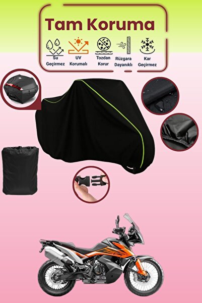 Dokaca Neo حقيبة خلفية باللون الأسود النيون قماش مجدّل متوافقة مع KTM 790 Adv...