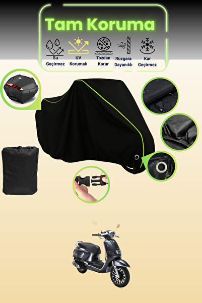 Dokaca Neo Black Neon Corded Fabric Lock and Tail Bag Compatible Rks Siesta C...