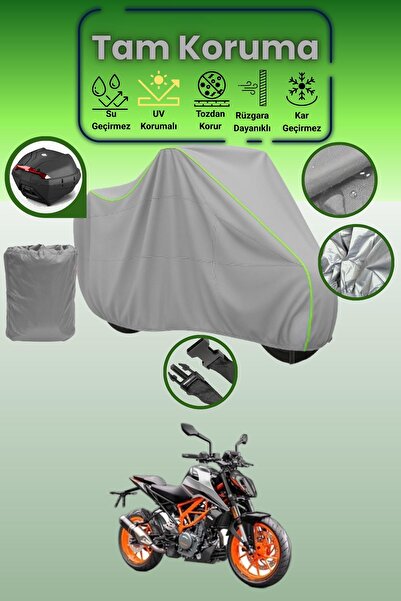 Dokaca Neo حقيبة خلفية رمادية نيون قماش مجدّل متوافقة مع KTM 390 Duke، غطاء و...