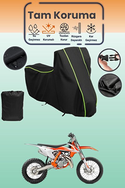 Dokaca Neo غطاء محرك متوافق مع KTM 85 SX باللون الأسود النيون قماش مجدّل، غطا...