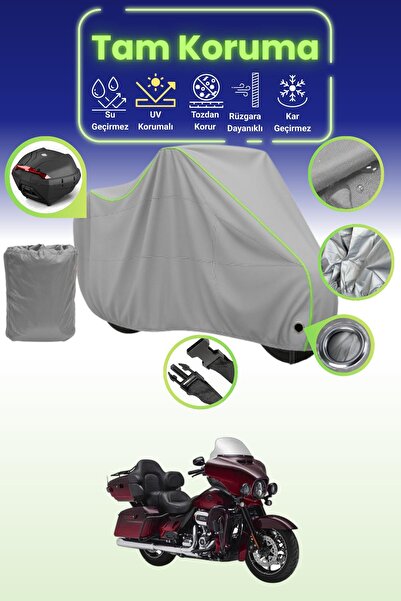 Dokaca Neo حقيبة خلفية رمادية نيون قماش مجدّل متوافقة مع حقيبة هارلي ديفيدسون...