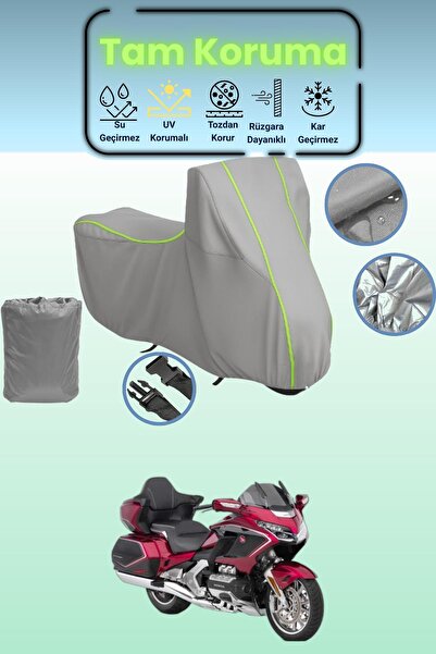 Dokaca Neo غطاء دراجة نارية متوافق مع هوندا جولدوينج GL 1800 باللون الرمادي ا...