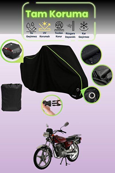 Dokaca Neo قماش دراجة نارية أسود نيون قماش مجدّل متوافق مع قفل وحقيبة خلفية م...