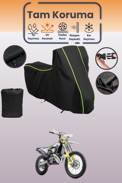 Dokaca Neo غطاء محرك متوافق مع Black Neon قماش مجدّل Husqvarna TE 300، غطاء و...