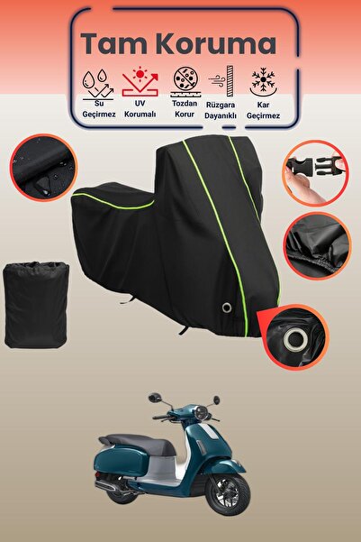 Dokaca Neo غطاء دراجة نارية متوافق مع هوندا سبيسي قماش مجدّل باللون الأسود ال...