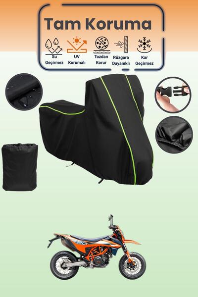 Dokaca Neo غطاء محرك متوافق مع KTM 690 SMC R باللون الأسود النيون قماش مجدّل،...
