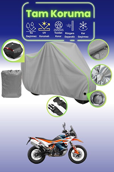 Dokaca Neo حقيبة خلفية رمادية نيون قماش مجدّل متوافقة مع KTM 890 Adventure R ...