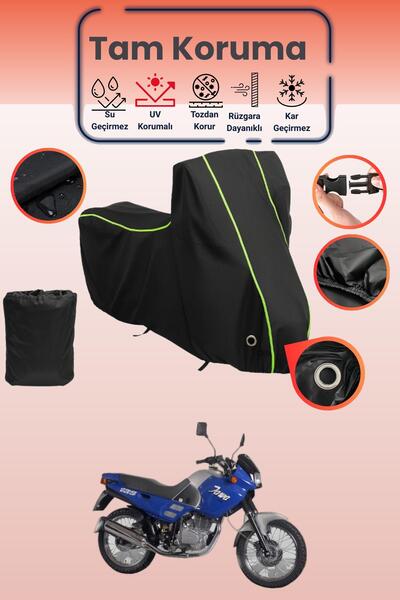 Dokaca Neo غطاء دراجة نارية متوافق مع ليزر جاوا قماش مجدّل باللون الأسود الني...