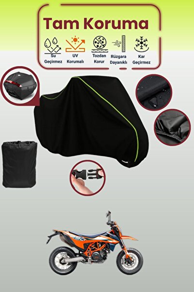 Dokaca Neo حقيبة خلفية باللون الأسود النيون قماش مجدّل متوافقة مع KTM 690 SMC...