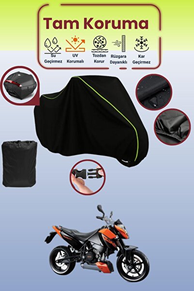 Dokaca Neo حقيبة خلفية باللون الأسود النيون قماش مجدّل متوافقة مع KTM 690 Duk...