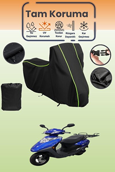 Dokaca Neo غطاء محرك أسود نيون قماش مجدّل كينج موتور سبيكا 50 متوافق مع المحر...