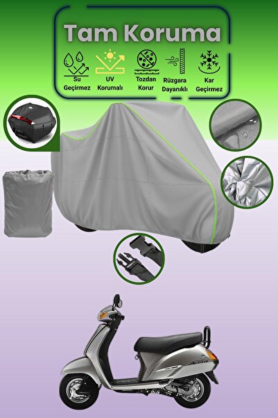 Dokaca Neo غطاء خلفي رمادي نيون قماش مجدّل متوافق مع هوندا أكتيفا 100، غطاء و...