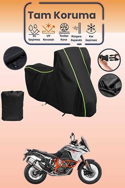 Dokaca Neo غطاء محرك متوافق مع Black Neon قماش مجدّل KTM 1090 Adventure R، غط...