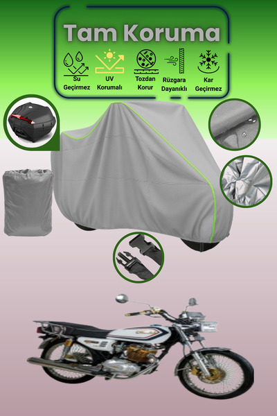 Dokaca Neo غطاء خلفي رمادي نيون قماش مجدّل متوافق مع كوبا تشيتا 125، غطاء حما...