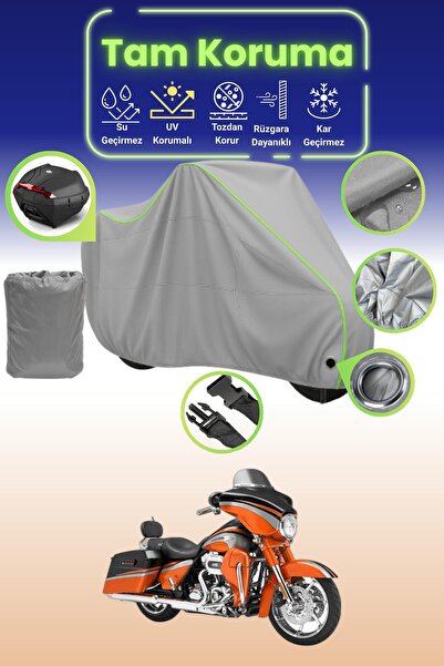 Dokaca Neo حقيبة خلفية وقفل رمادي نيون قماش مجدّل متوافقة مع هارلي ديفيدسون F...