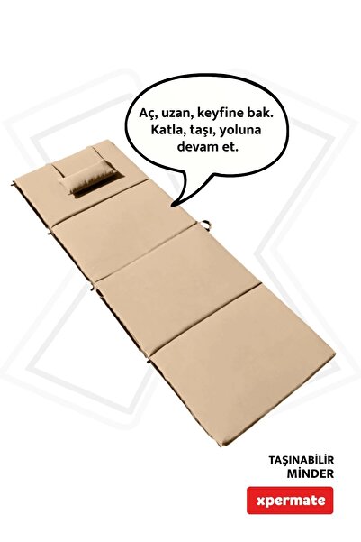 XPERMATE Kamp Yatağı Katlanır Şezlong Minderi Taşınabilir Kamp Matı Su Itici ...