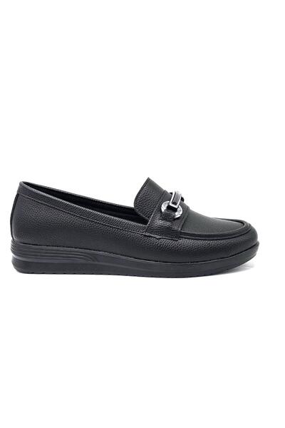 KİNDEP Large Size Women's Casual Shoes Black