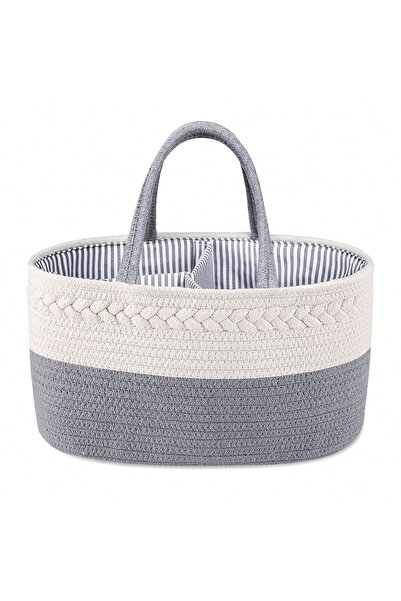 Generic High Quality Large Capacity Woven Cotton Rope Basket with Handle