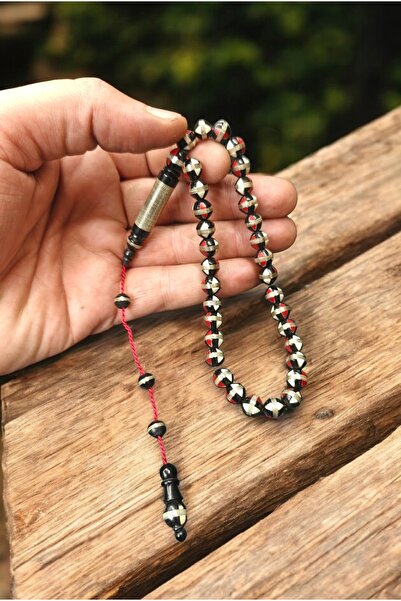İnan Tesbih Kuka Mina and Brass Engraved Prayer Beads