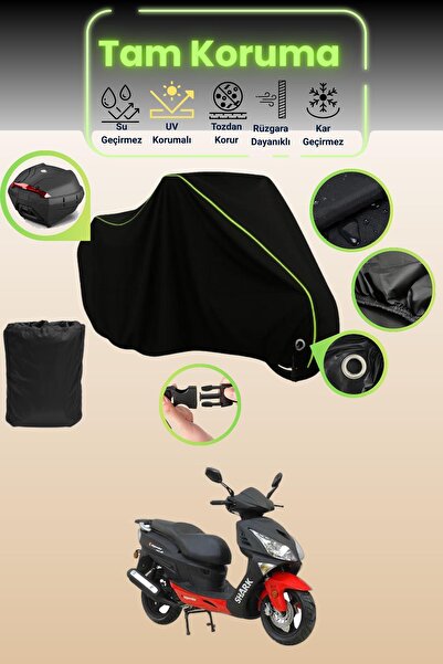 Dokaca Neo حقيبة خلفية وقفل أسود نيون قماش مجدّل متوافقة مع قماش دراجة نارية ...