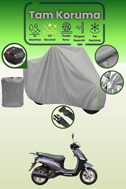 Dokaca Neo غطاء خلفي رمادي نيون قماش مجدّل متوافق مع كانوني ويكي 125i، غطاء ح...