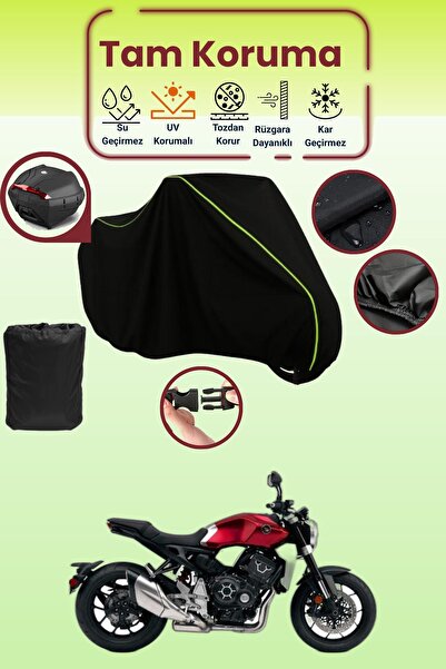 Dokaca Neo حقيبة خلفية سوداء نيون قماش مجدّل متوافقة مع هوندا سي بي 1000 آر، ...