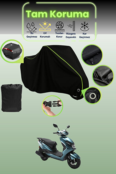 Dokaca Neo حقيبة خلفية وقفل أسود نيون قماش مجدّل متوافقة مع قماش دراجة نارية ...